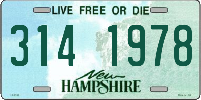NH license plate 3141978