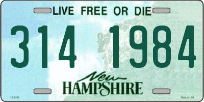 NH license plate 3141984