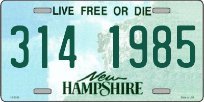 NH license plate 3141985