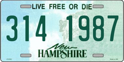 NH license plate 3141987