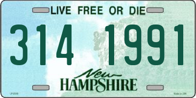 NH license plate 3141991
