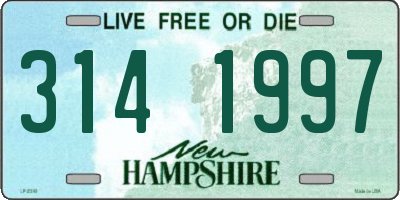 NH license plate 3141997