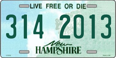 NH license plate 3142013