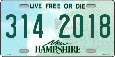 NH license plate 3142018