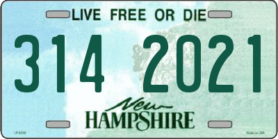 NH license plate 3142021
