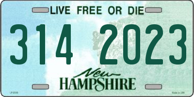 NH license plate 3142023