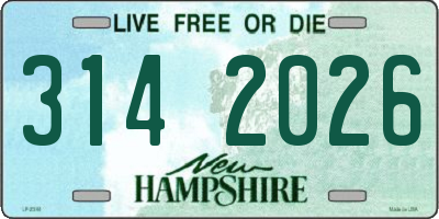NH license plate 3142026