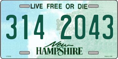 NH license plate 3142043