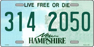 NH license plate 3142050