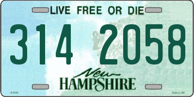 NH license plate 3142058
