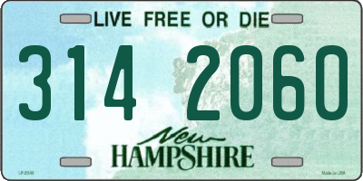 NH license plate 3142060