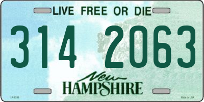 NH license plate 3142063