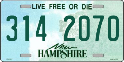 NH license plate 3142070