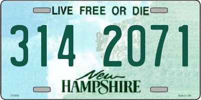 NH license plate 3142071