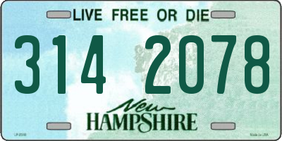 NH license plate 3142078