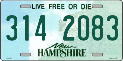 NH license plate 3142083