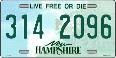 NH license plate 3142096