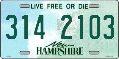 NH license plate 3142103