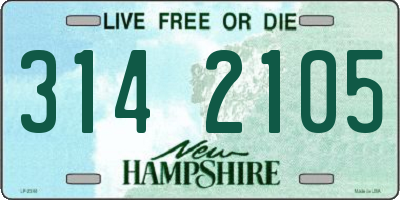 NH license plate 3142105