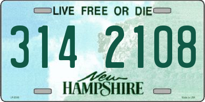 NH license plate 3142108