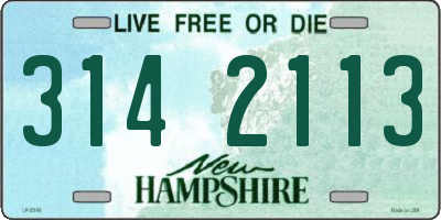 NH license plate 3142113