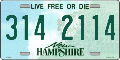 NH license plate 3142114