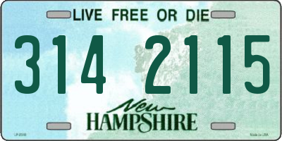 NH license plate 3142115