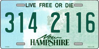 NH license plate 3142116