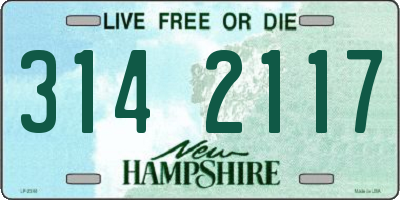 NH license plate 3142117