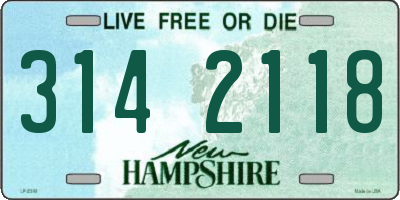NH license plate 3142118