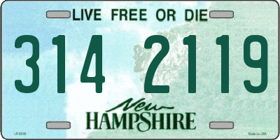 NH license plate 3142119
