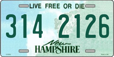 NH license plate 3142126