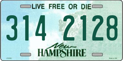 NH license plate 3142128