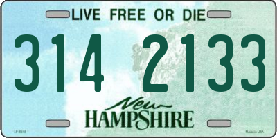 NH license plate 3142133