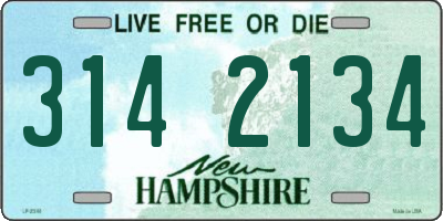 NH license plate 3142134
