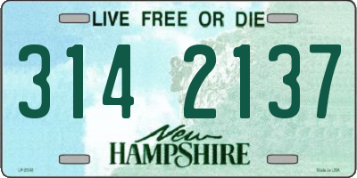 NH license plate 3142137