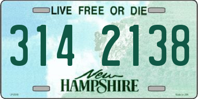 NH license plate 3142138
