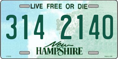 NH license plate 3142140