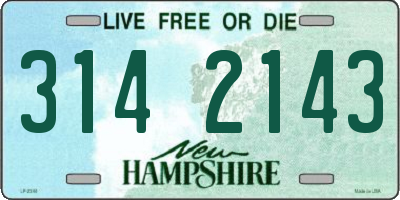 NH license plate 3142143