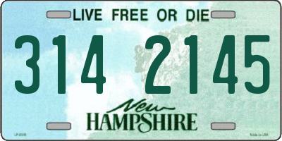 NH license plate 3142145