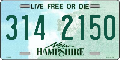 NH license plate 3142150