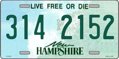 NH license plate 3142152