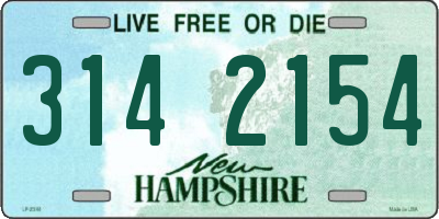 NH license plate 3142154