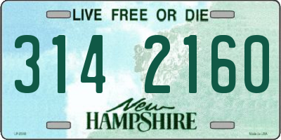 NH license plate 3142160