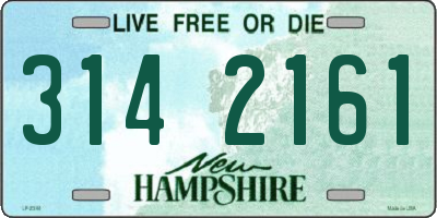 NH license plate 3142161