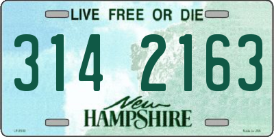 NH license plate 3142163