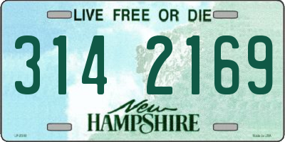 NH license plate 3142169