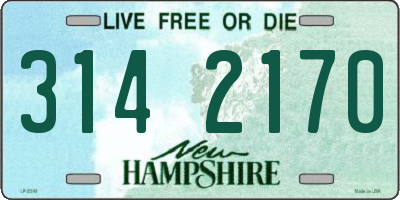 NH license plate 3142170