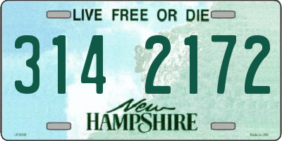 NH license plate 3142172
