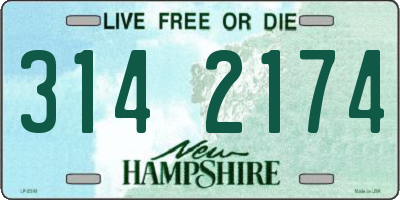 NH license plate 3142174